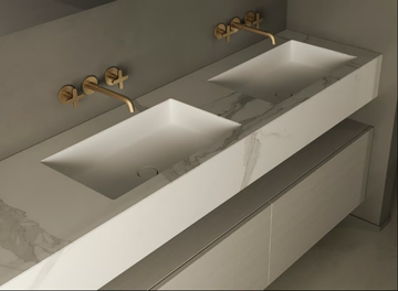 VICTORIA - Double wall-mounted porcelain stoneware vanity unit by MOMA Design - view 3